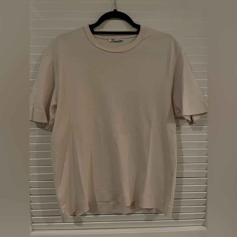 Pale pink/cream Zara T-Shirt